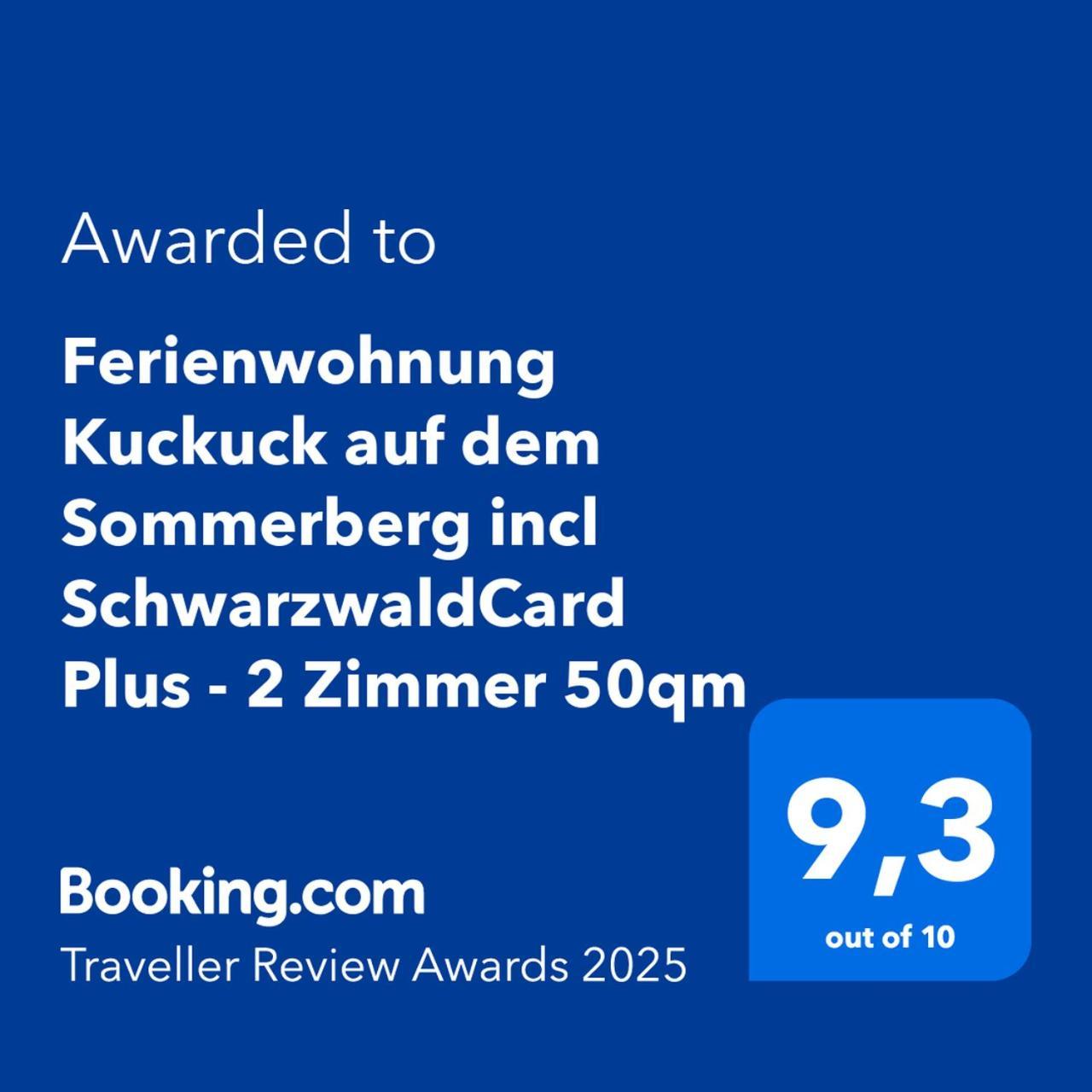 Ferienwohnung Kuckuck Auf Dem Sommerberg Incl Schwarzwaldcard Plus - 2 Zimmer 50Qm Bad Wildbad Exteriör bild